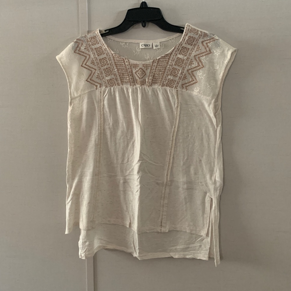 Cream Colored Size Small Shirt